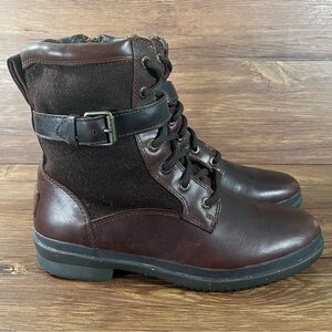 UGG ‘Kesey’ Leather Lace Up Winter Boots Shoes Women’s Size 6.5